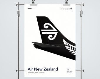 Air New Zealand Aviation Poster
