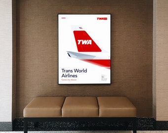 トランスワールド航空 - TWA - 航空ポスター - Etsy 日本