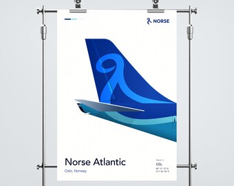 Poster Aviation scandinave de l'Atlantique