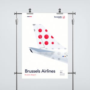 Affiche d'aviation de Brussels Airlines