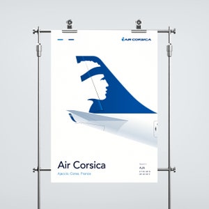 Air Corsica Aviation Poster