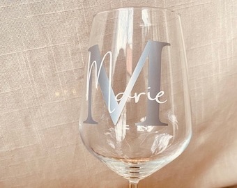 Personalisiertes Weinglas, Glas mit Namen, individuell, Geschenkidee für Frauen, für Männer, Geburtstag, Einzug, beste Freundin, JGA