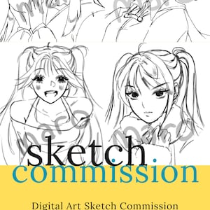 Custom Digital Sketch Art Commission by Maro | Softcopy Only