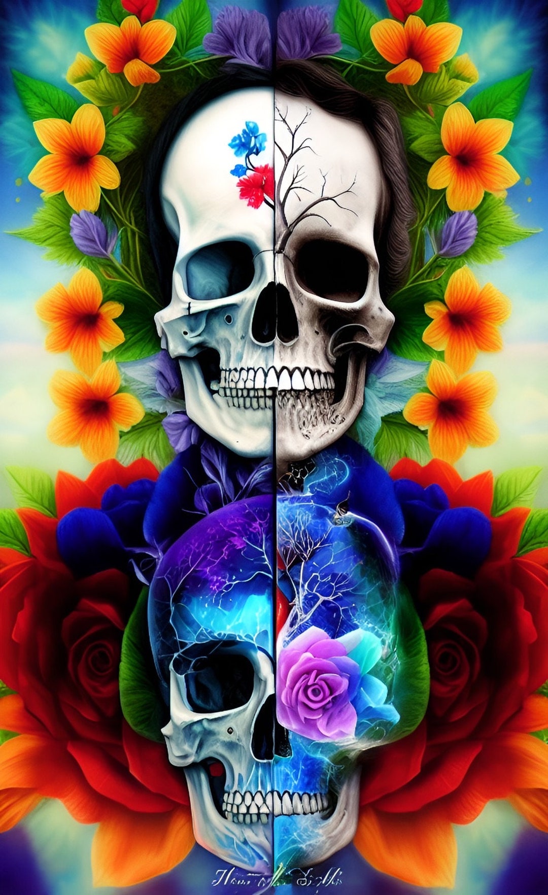 Rainbow Skeletons - Etsy