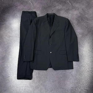 Canali Men’s Two-Piece Gray Wool Suit | Classic Formal Luxury | Size 54EU / US44R | Vintage Designer Tailored Suit | Smooth Wool Fabric