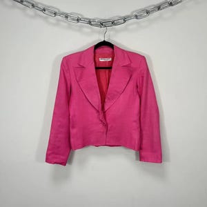 Vintage Saint Laurent Rive Gauche Pink Blazer | Rare Paris Designer Jacket | Size 38 FR | 80s YSL Women’s Couture | Smooth Fabric