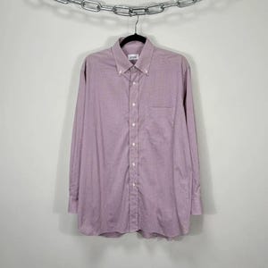 Brioni Checkered Dress Shirt M/41-16 | Luxury Italian Long Sleeve Shirt | Classic Vintage Fit | Designer Pocket Shirt | Mint Condition