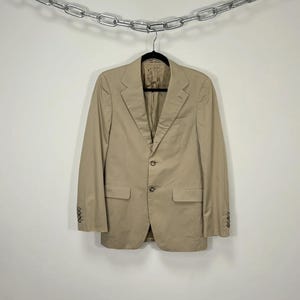 Prada Men’s Cotton Blazer 44R Classic 2-Button Formal Jacket Vintage Designer Sport Coat Elegant Tailored Italy