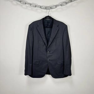 Corneliani Wool Blazer 54IT 44R | Men’s Classic 2-Button Jacket | Italian Designer Formal Wear | Vintage Luxury Suit Coat