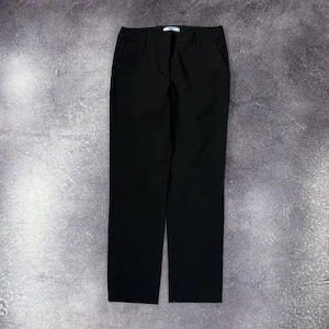 Prada Wool Blend Tailored Pants Women’s Black Luxury Trousers Designer Vintage Minimalist Officewear 90s Style Size IT40