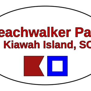 Beachwalker Park | Stickers | State | South Carolina | Beaches | 3x5&quot;, 4x6&quot;, 5x7&quot; Oval Stickers Available | Kiawah Island | State