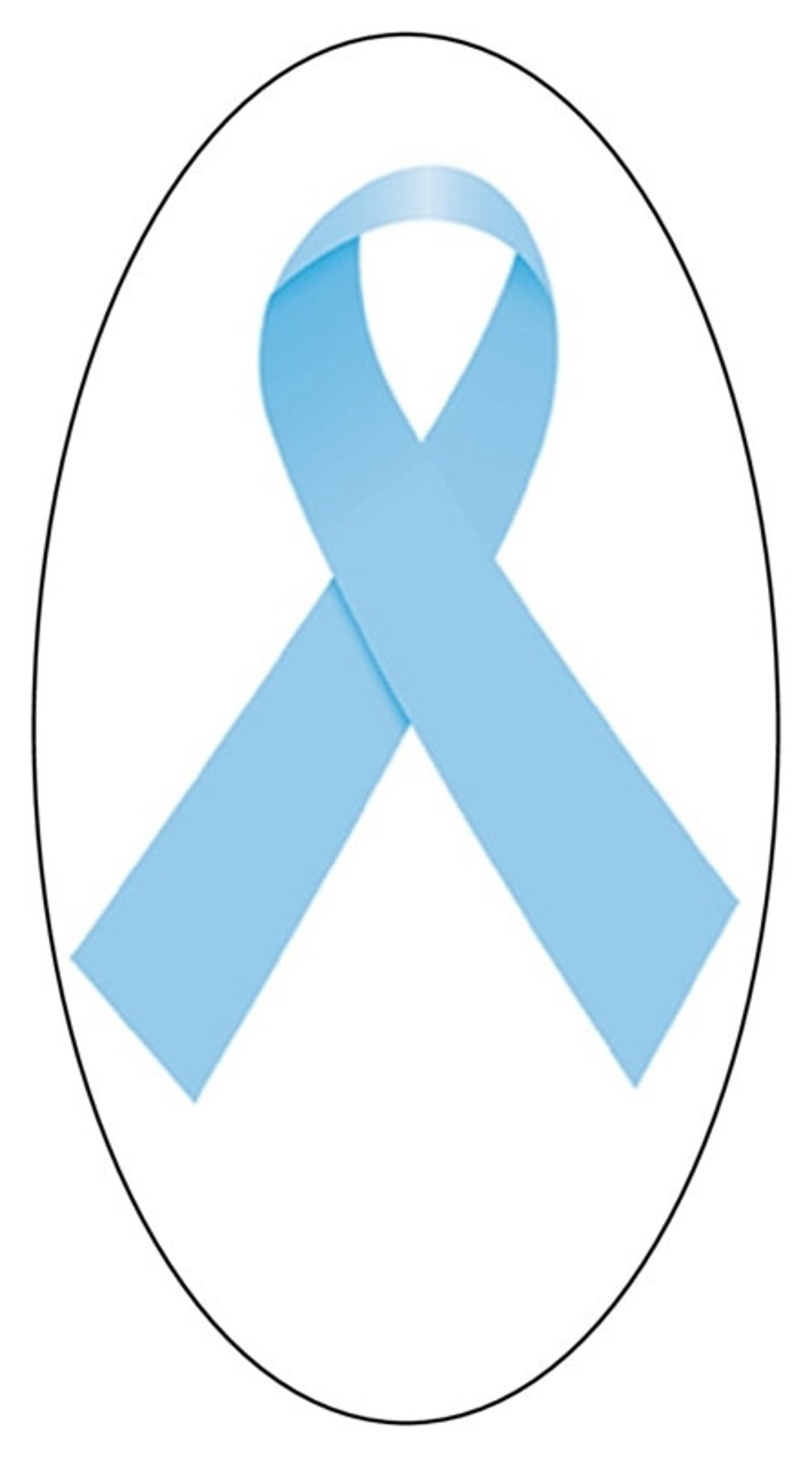 Ribbon | Stickers | Blue | Cancer | Prostate | Medical | 2.75x5