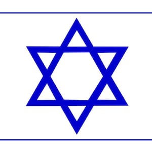 Israel | Adesivos | Bandeira | País | Estrela de David3 | Adesivos retangulares 3x5", 3x7", 4x6" disponíveis