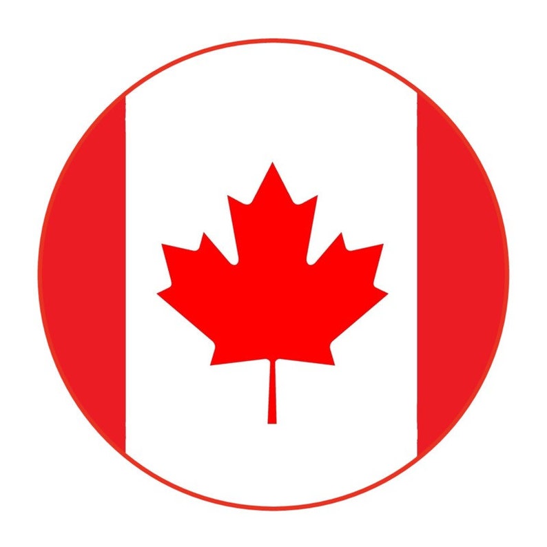 Canadian Flag Sticker Flag 1 48 1.75 image 1