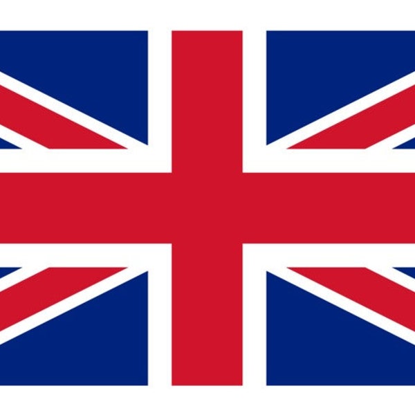 British Flag | Sticker | Flag | UK | United Kingdom | 3x3.75", 3x5", 3x7", 4x6" Rectangle Stickers Available | Britain | Flag | UK