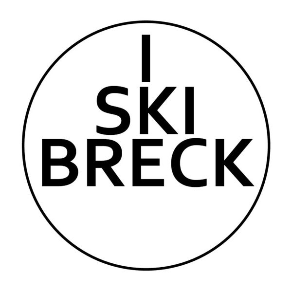 Breckenridge Ski | Stickers | Snow Ski | Colorado | Ski | 1"(48), 1.75"(20), 2.25", 3", 4.5", 5.5" Circle/Starburst Stickers Available | BRK