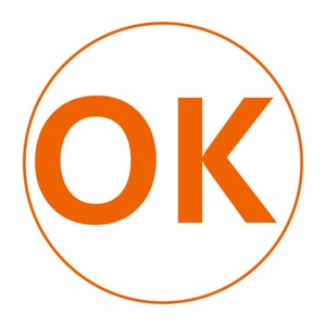 Oklahoma | Adesivos | Estado | OK | ID de 2 letras | Laranja | 1"(48), 1,75"(20), 2,25", 3", 4,5", 5,5" Círculo/Starburst Adesivos Aval. | Vaqueiros