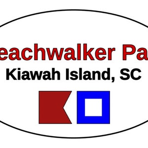 Beachwalker Park | Stickers | State | South Carolina | Beaches | 3x5&quot;, 4x6&quot;, 5x7&quot; Oval Stickers Available | Kiawah Island | SC | State