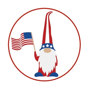 Kabouters | Stickers | 4 juli9 | Vakantie | Kaboutervlag | 1' (48). 1,75" (20), 2,25", 3", 4,5", 5,5" Cirkel/Starburst-stickers beschikbaar
