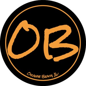 Plage Orange | Autocollants | État | Alabama | Plages | Autocollants cercle/étoile 1"(48), 1,75"(20), 2,25", 3", 4,5", 5,5" disponibles | Orange