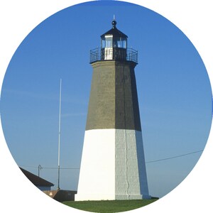 Punt Judith | Sticker | Vuurtoren | Staat | Rhode-eiland | Narragansett | 2,25 ", 3", 4,5 ", 5,5" diameter cirkelstickers beschikbaar | RI