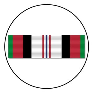 Nastro della campagna afghana / Adesivi / Premio militare / Adesivi circolari da 2,25", 3", 4,5" disponibili / Militare / Premio