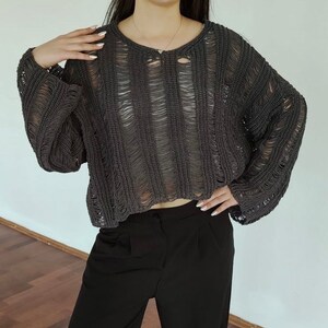 Organic Knitwear Crop Top zdjęcie 5