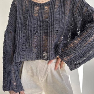 Organic Knitwear Crop Top zdjęcie 2