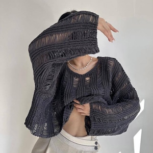 Organic Knitwear Crop Top zdjęcie 1