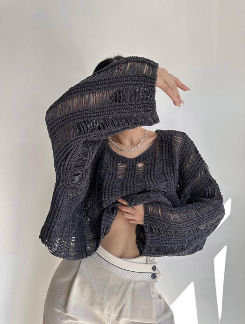 Organic Knitwear Crop Top zdjęcie 1