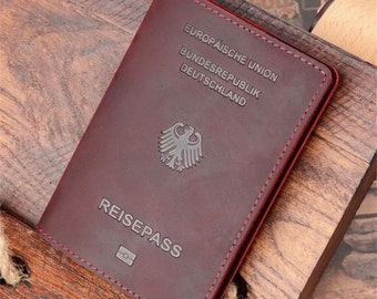 Passport cover Germany red, passport cover, personalized passport cover, vacation 2023, wedding gifts for travel