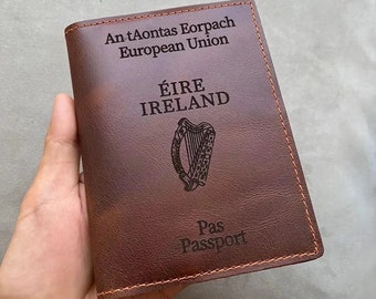 Funda pasaporte Irlanda universal, funda pasaporte, funda pasaporte personalizada, vacaciones 2024, Euro 24, regalos para viajar
