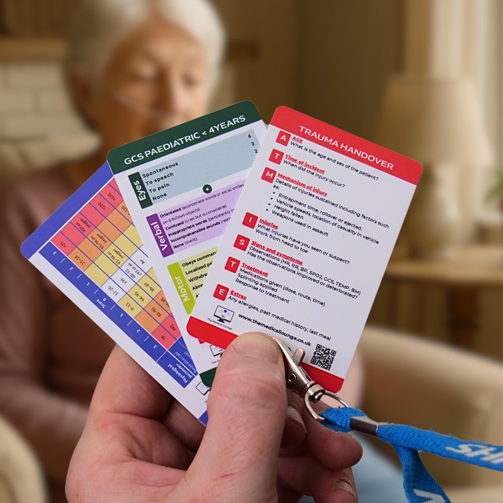 Emergency Medic Card GCS & Primary Survey Trauma Lanyard Card - Quick ...