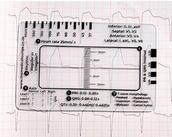 EKG-Interpretations-Karten-Set – 5 Doppelseitige Lernkarten (7,6x10,2 Cm) Aus PVC, Für Krankenschwestern, Medizinstudenten & ACLS