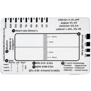 Transparent Ecg Ruler – 7-Step Study Tool