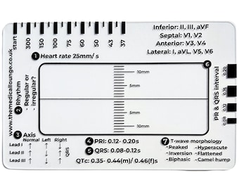 Transparent Ecg Ruler – 7-Step Study Tool