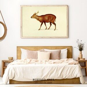 Vintage Deer Printable Art | Printable Deer Cabin Printable | Wall Art | Digital Download | Printable for Home Decor