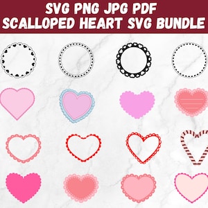 Corazón festoneado svg, svg festoneado, corazón festoneado svg,.  Festoneado Escuchar Corazón Festoneado Svg, Archivos Svg de Circuito, Recogida Corazón Festoneado