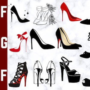 Red Bottom Stiletto heels Svg, High Heel Shoe Svg, Cricut, Quote Cut  File,Shoe Clipart,Png Eps Dxf Vinyl Cut File