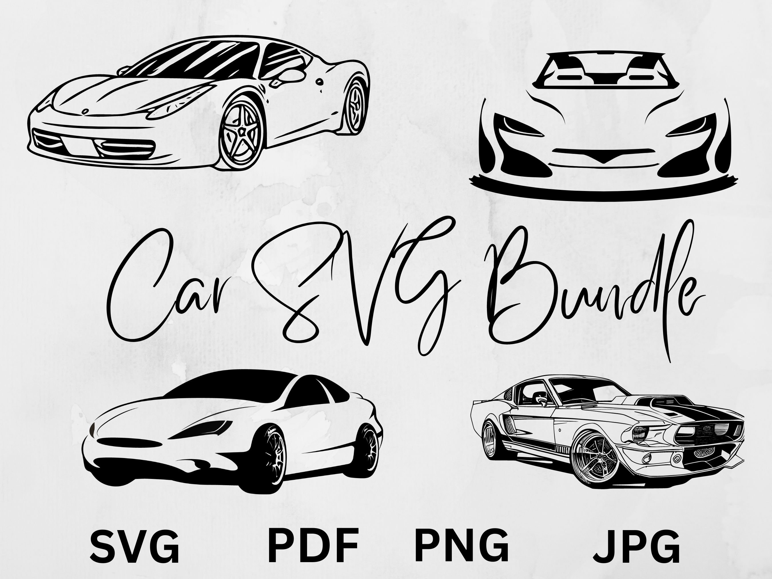Car Svg Bundle, Car Silhouette Svg, Sports Car SVG, Cars SVG for Cricut