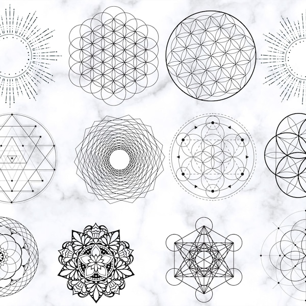 Sacred Geometry Svg, Sacred Geometry png, Sacred Geometry Clipart, Shape Svg ,Geometric SVG,mandala svg.