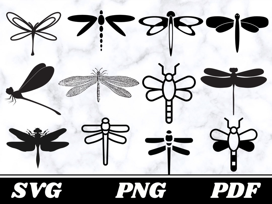 DRAGONFLY SVG Dragonfly Svg Bundle Dragonfly Clipart - Etsy