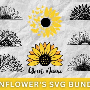Paquete de girasoles para impresionantes diseños de bricolaje, hermoso paquete de girasoles, diseños de girasoles para sus proyectos de artesanía