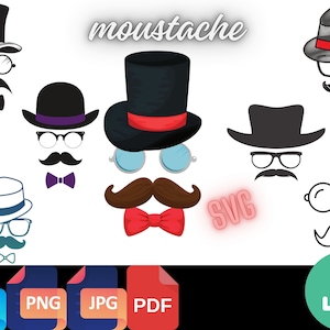 Schnurrbart SVG, Schnurrbart SVG, Schnurrbart Clipart, Schnurrbart Bundle SVG, Schnurrbart Vektor, Schnurrbart Silhouette
