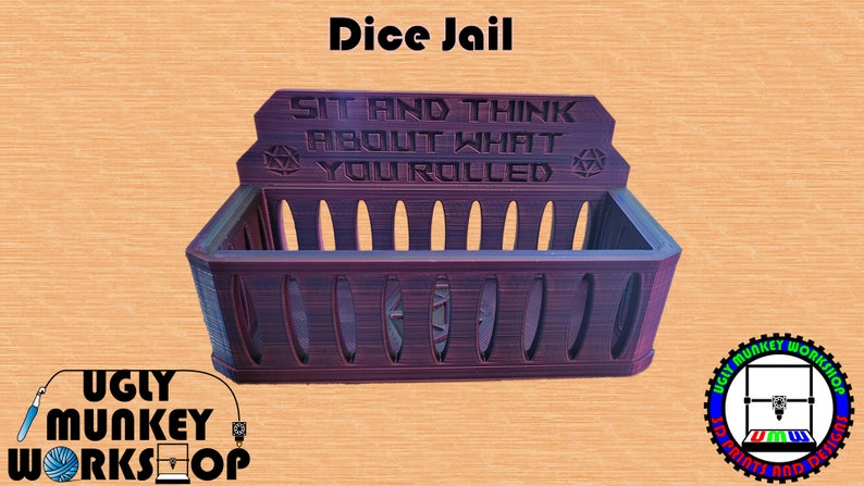 Dice Jail TTRPG Funny Timeout Box D20 DnD Dungeons And Dragons Pathfinder Table Top RPG image 1