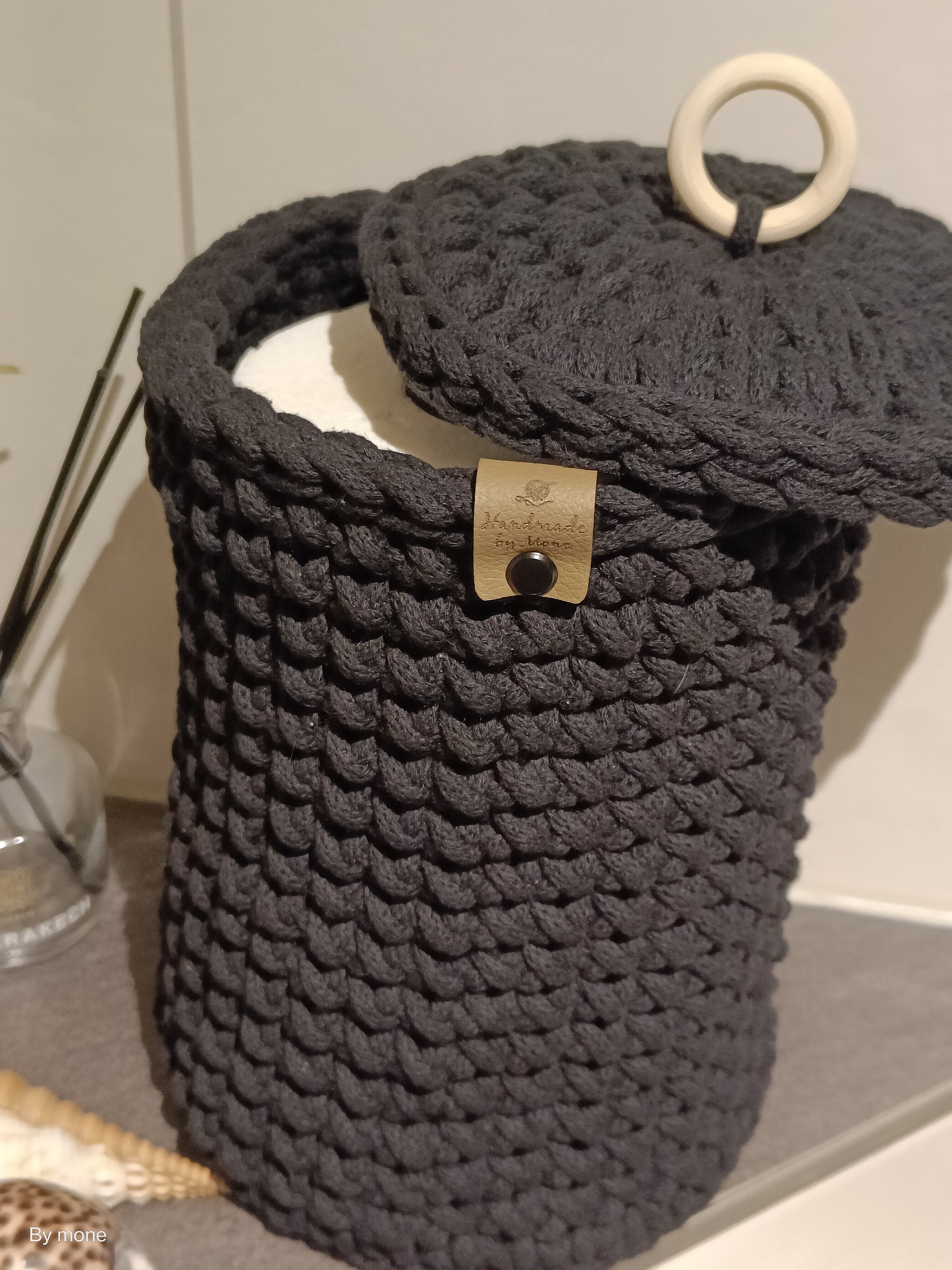 Toilettenpapier Aufbewahrungskorb Mit Deckel – Für 12 Rollen, Schwarz, Platzsparend Für Badezimmer
