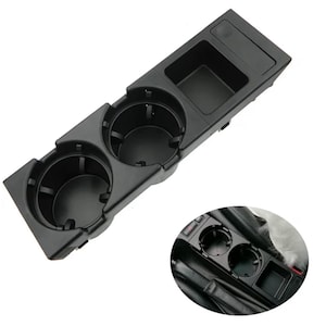 Mugghållare i mittkonsolen, höger, svart, för BMW 3-serie E46 (1998–2007)