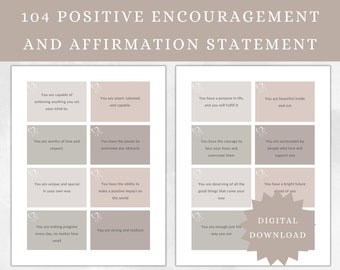 Printable Positive Affirmation Note Cards  Compliment cards Kindness Cards Gratitude Cards Instant Inspirational PrintableCards