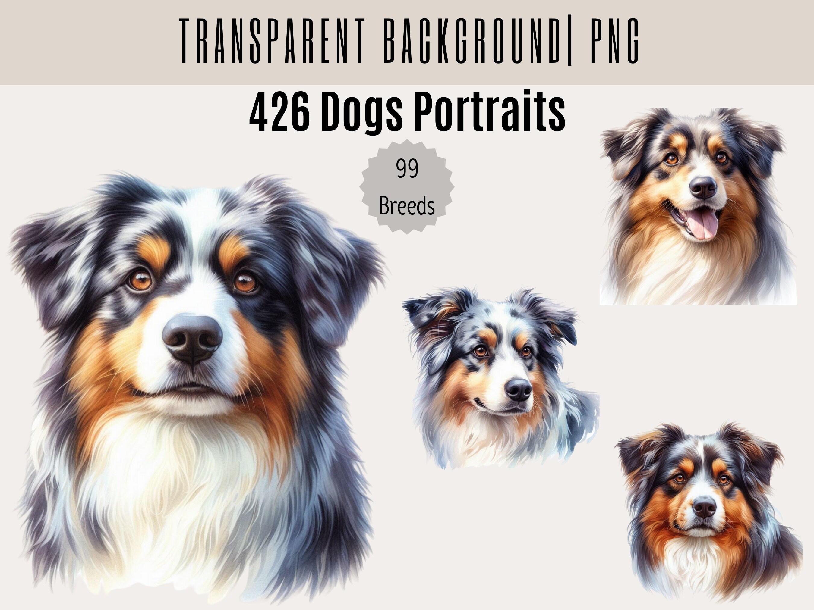 Watercolor Dog Clipart Bundle: 426 Dog Breeds PNG (digital Download) - Etsy