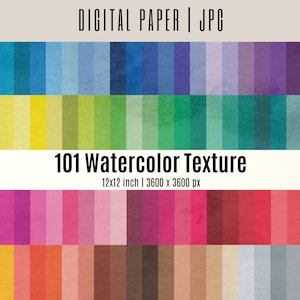 101 Aquarell Texture Digital Paper Bundle, kommerzielle Nutzung Instant Download Aquarell Digital Paper Pack, Aquarell Papier Planer